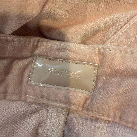 Mother High Waisted Looker Velvet Jeans in Lipstick and Other Stories Size 28 - Picture 5 of 9